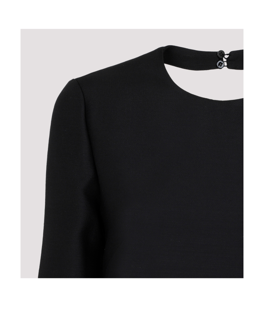 Valentino Open-back Minidress In Black
