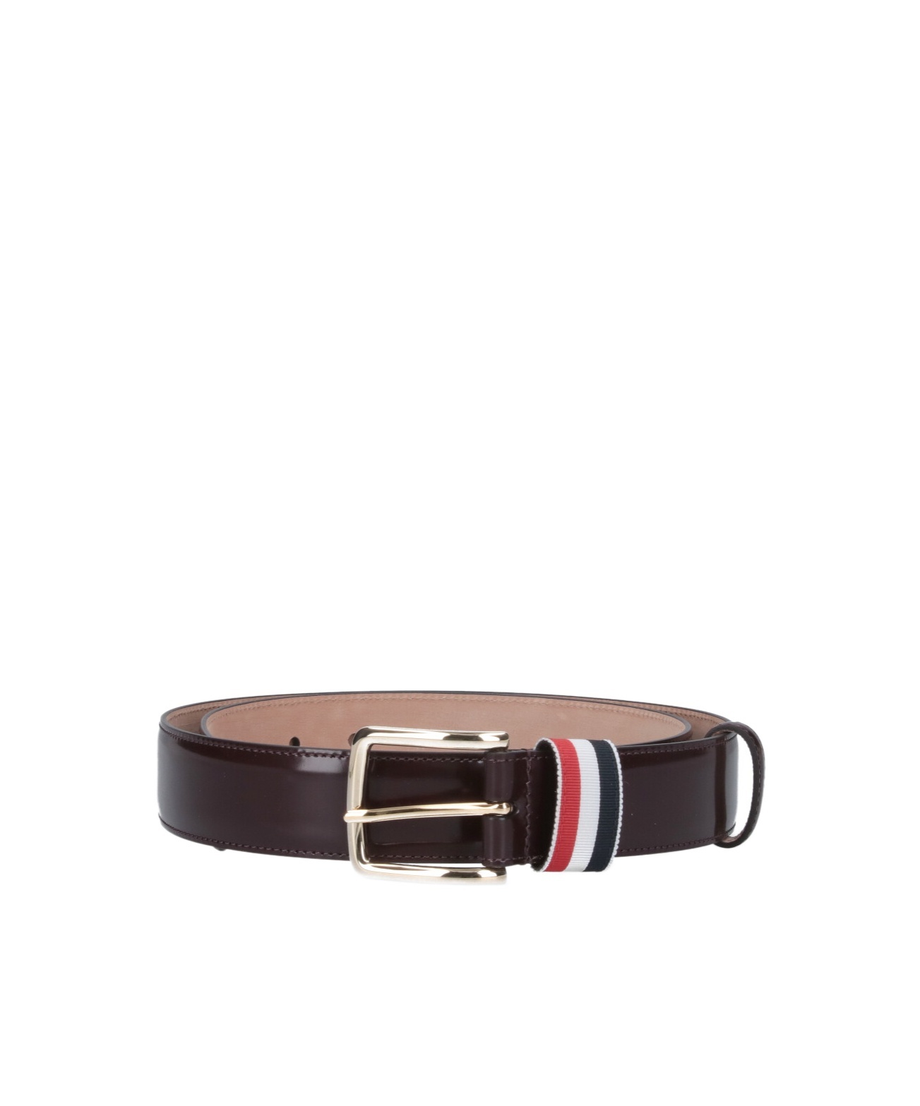 Thom Browne Striped Belt With Adjustable Fit And Gold-tone Buckle