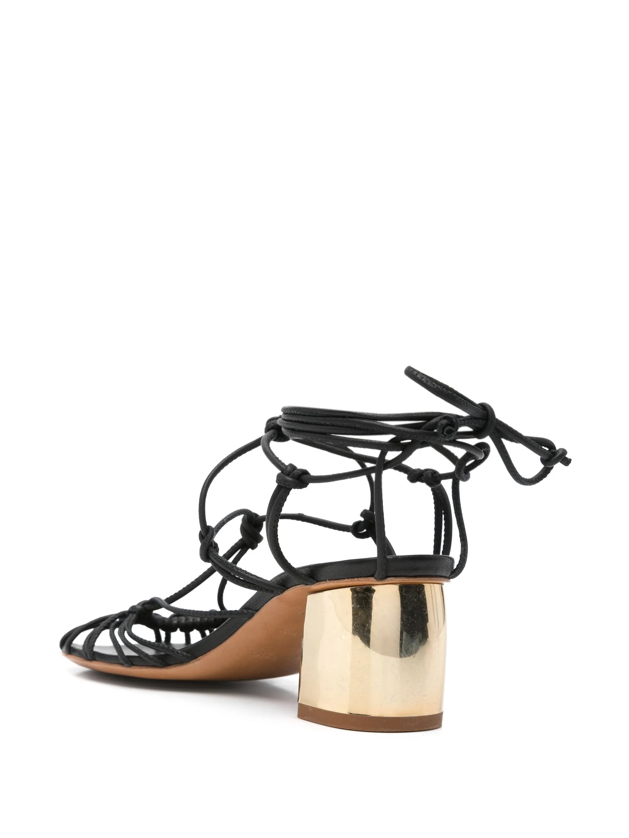 Shop Forte Forte Multi-way Strappy Sandals In Nero