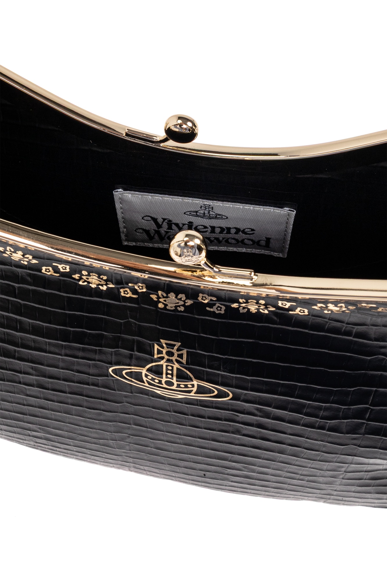 Vivienne Westwood Charm Frame Wallet In Black