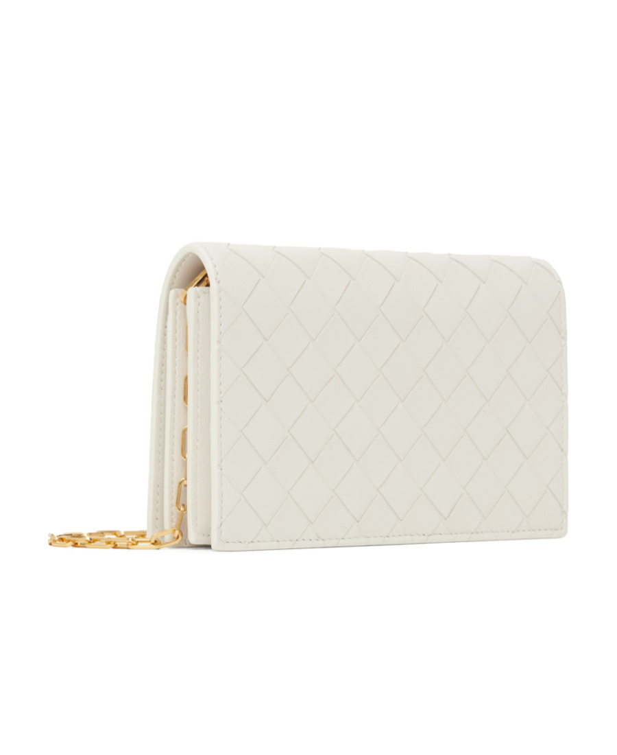 Bottega Veneta Mini Chain Shoulder Bag In White