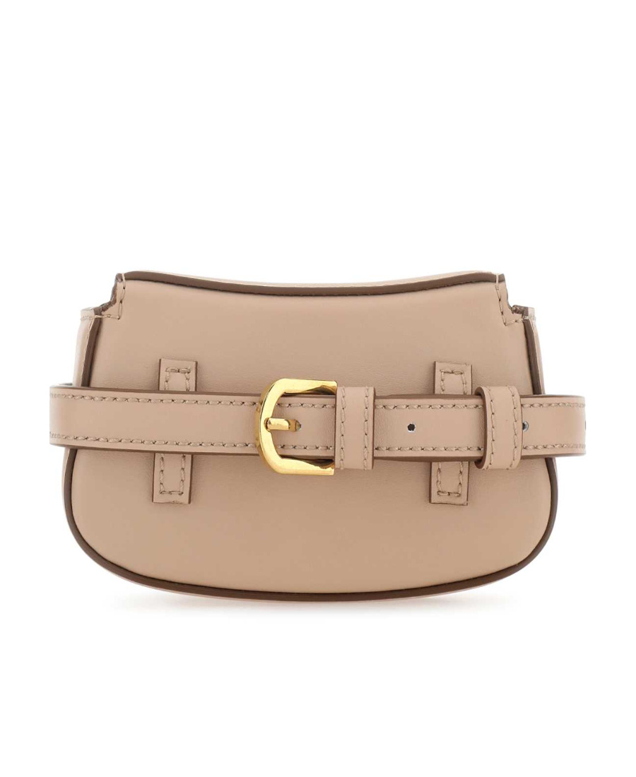 Stella Mccartney Logo Plaque Belt Bag In Nude