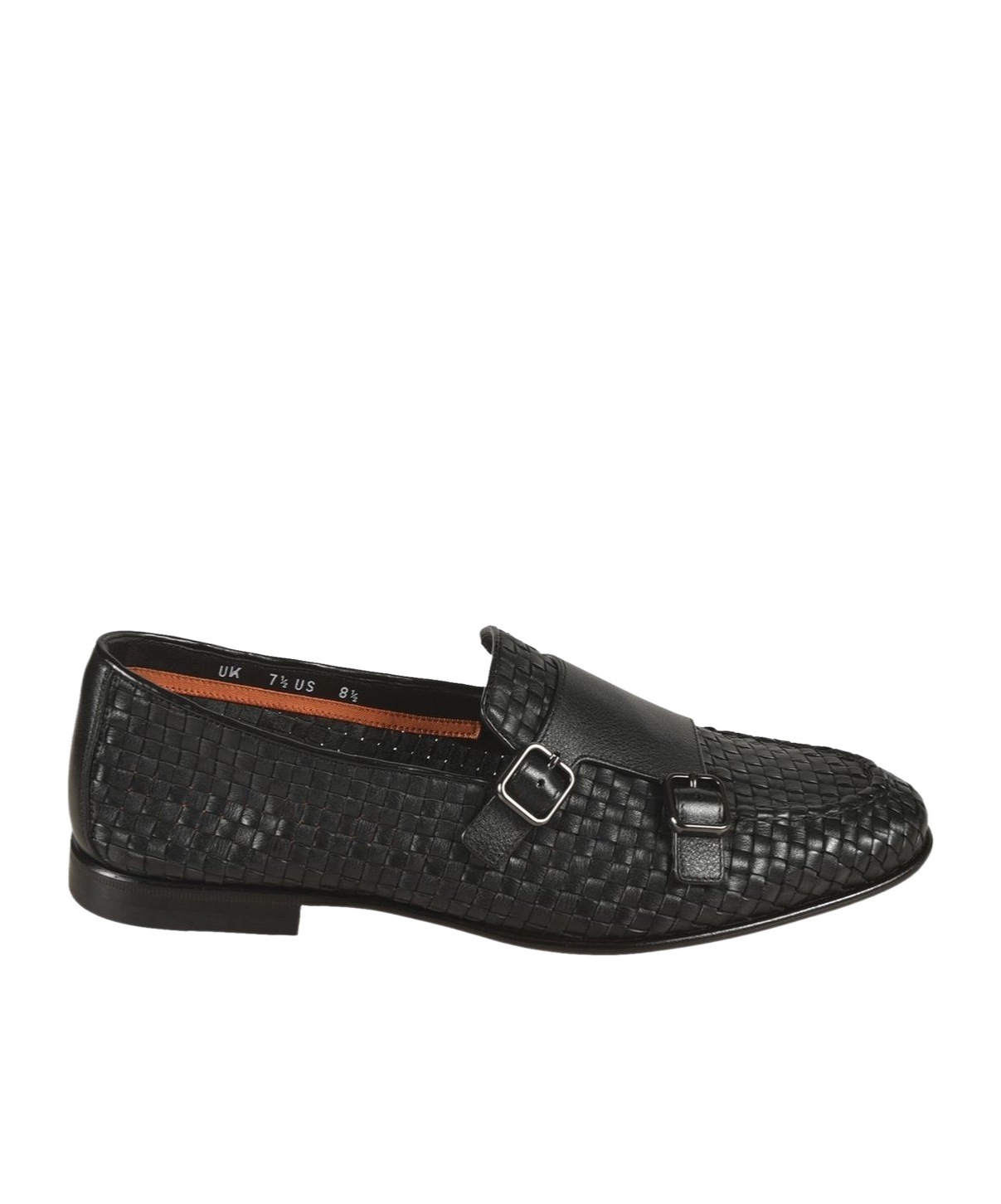 Santoni Leather Carlos Double-strap Monk Shoes In Black