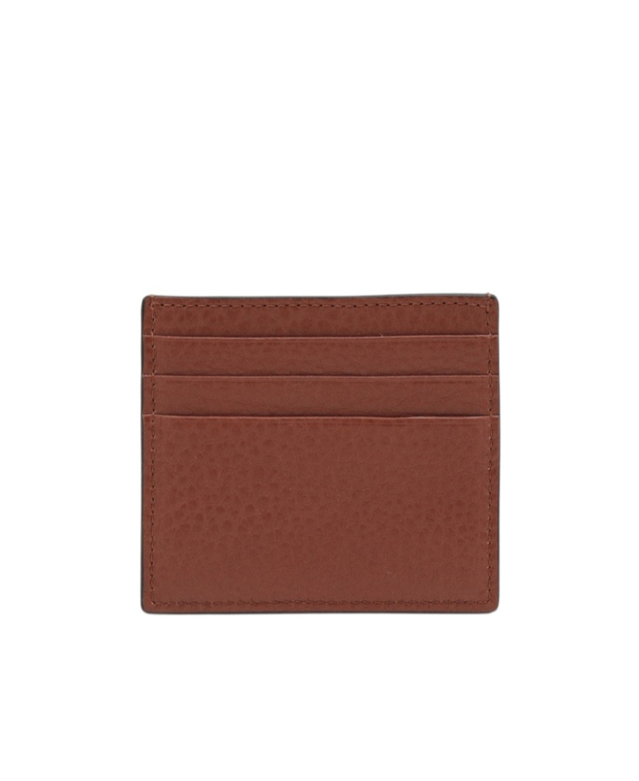 Valentino Logo-debossed Cardholder In Brown