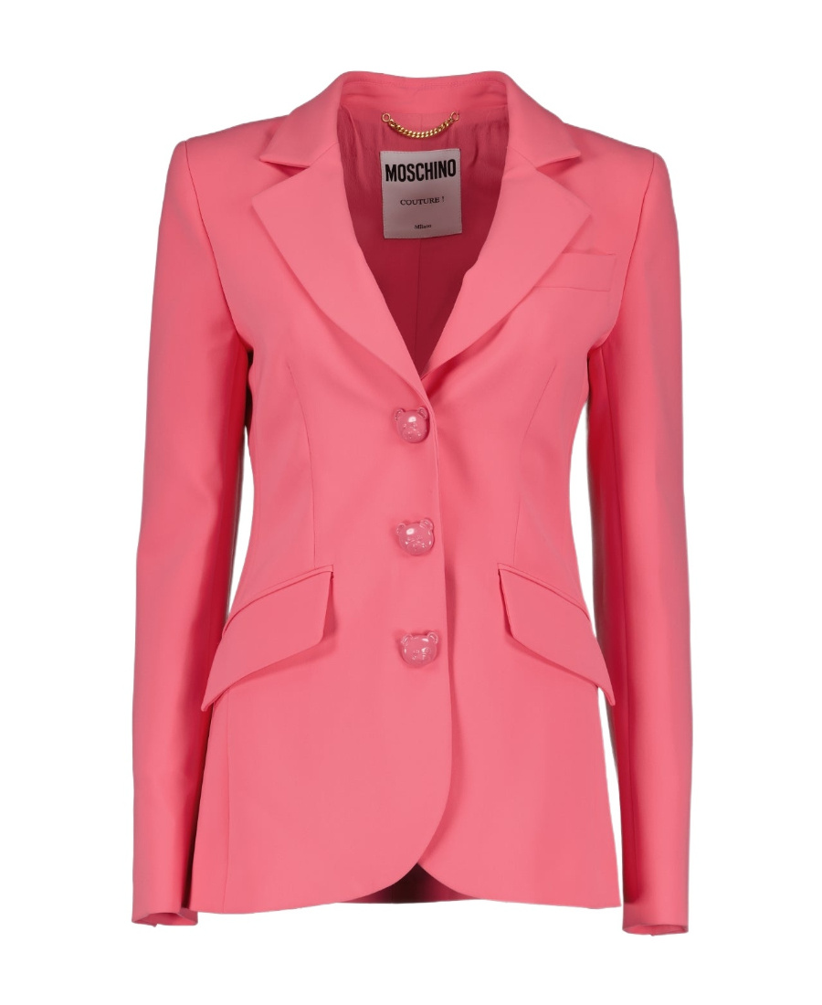 Moschino Long Sleeved Suit Jacket In Pink