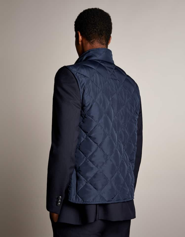 Fay Quilted Vest In Black