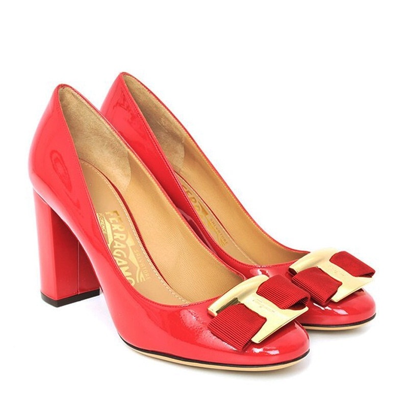 Ferragamo Bow-tie High Heels In Red