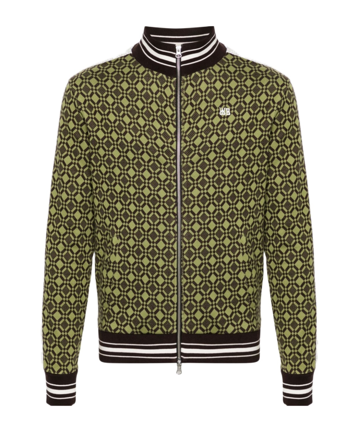 Shop Wales Bonner Long-sleeved Casual Jacket In Green
