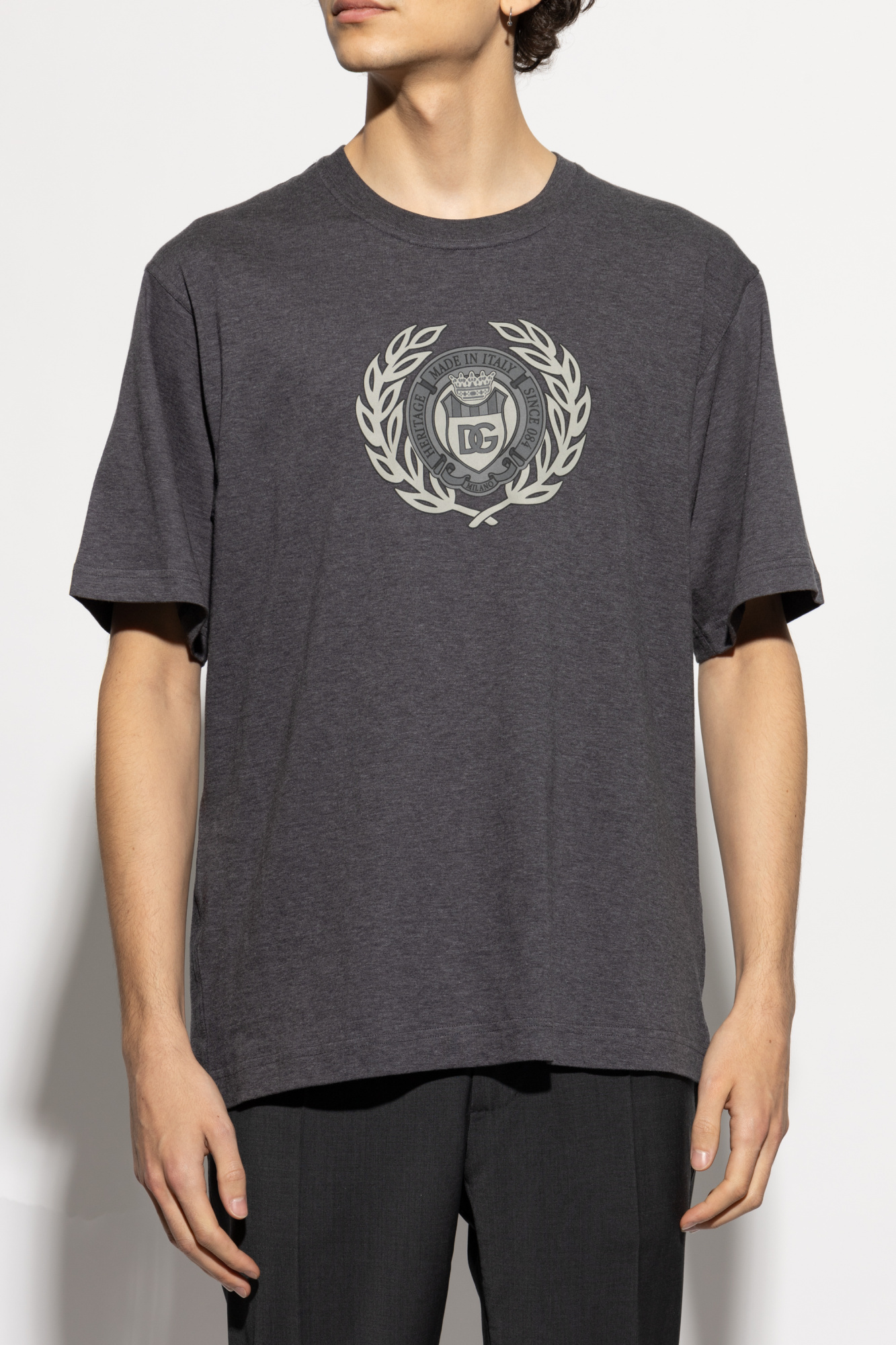 Dolce & Gabbana Item O-neck Short-sleeved T-shirt In Black