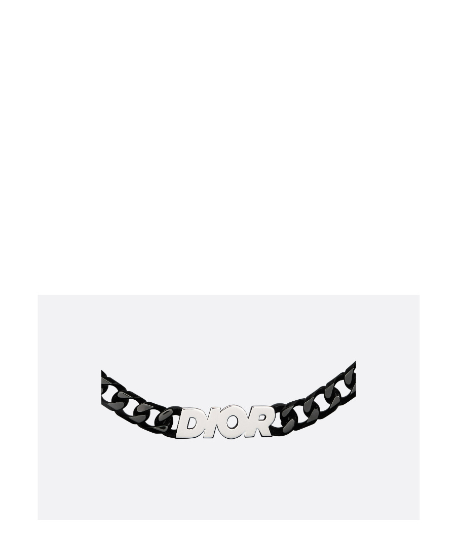 Dior '' Chain Link Necklace In Black