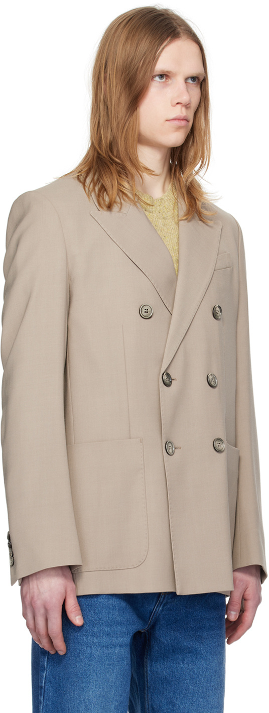 Ami Alexandre Mattiussi Double Breasted Jacket Neutrals For Men In Nude
