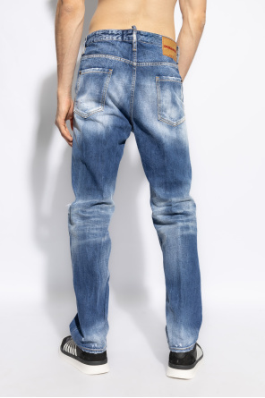 Dsquared2 Ripped Straight-leg Jeans In Blue