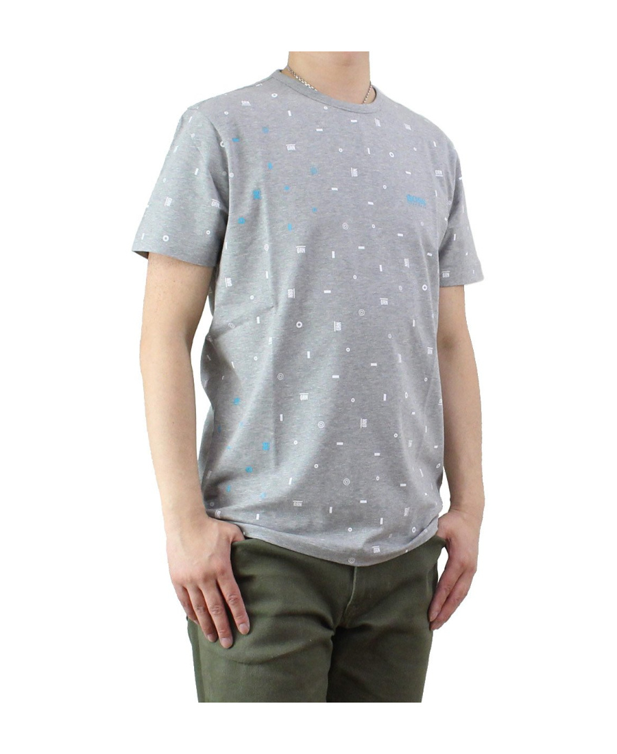 Hugo Boss Logo Details T-shirt In Gray