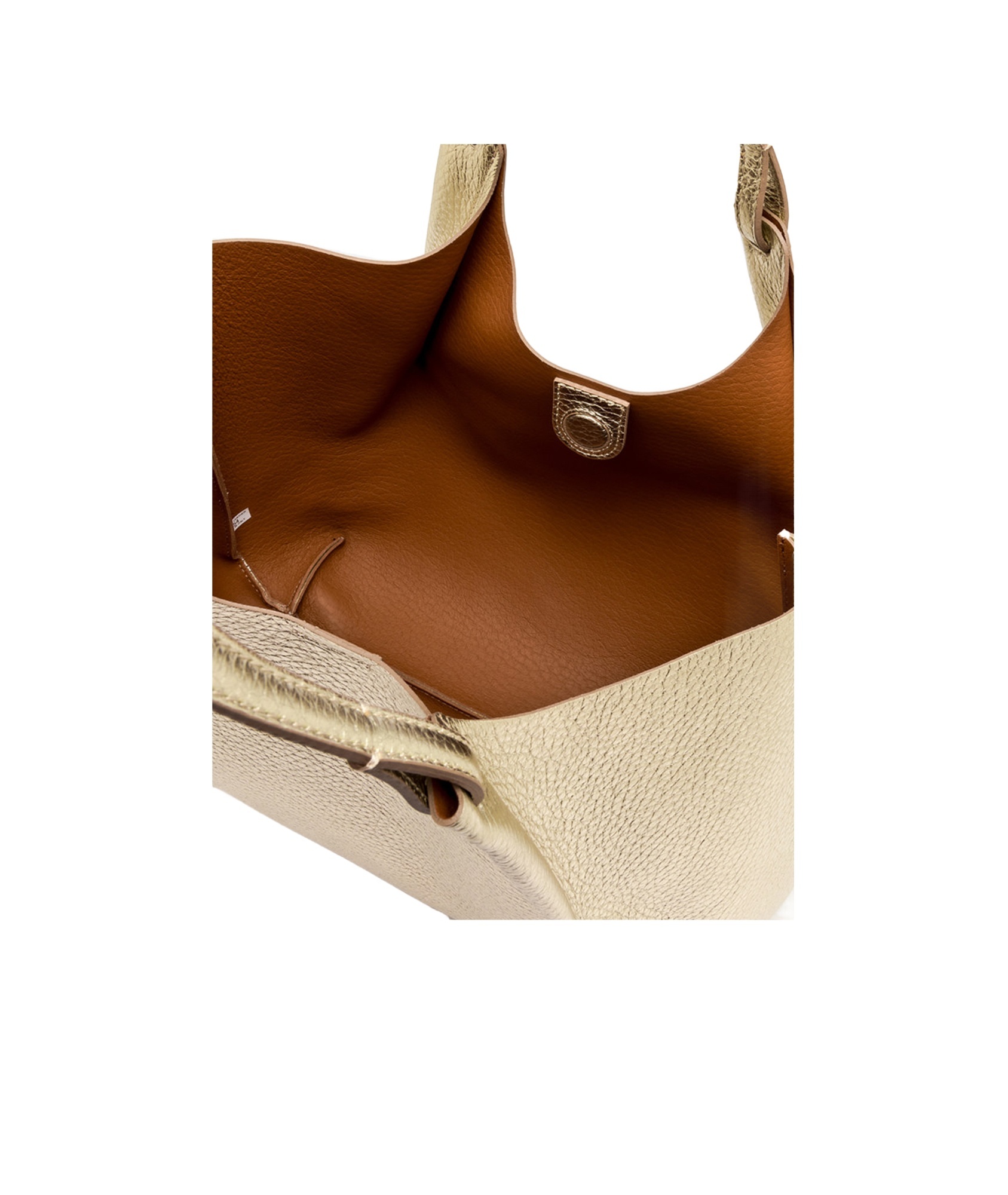Gianni Chiarini Double Handle Shoulder Bag In Nude
