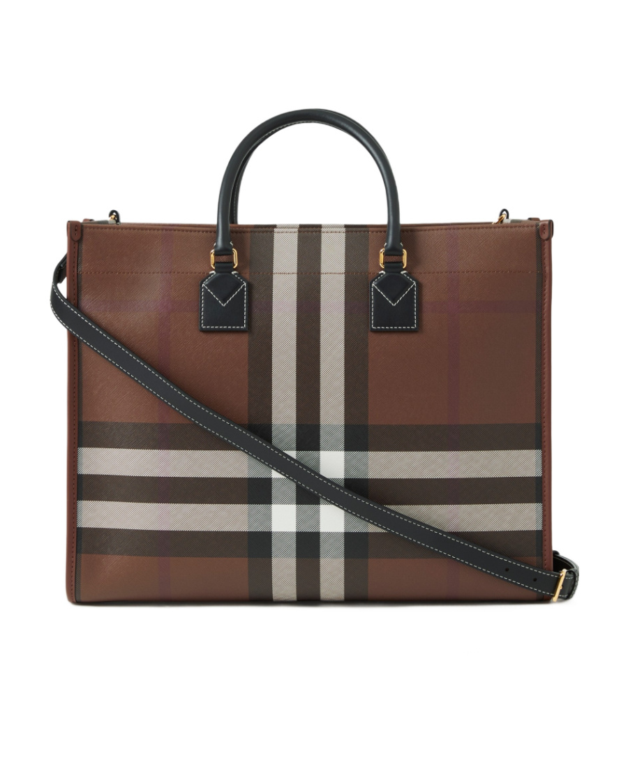 Shop Burberry Medium Freya Tote Bag In Black