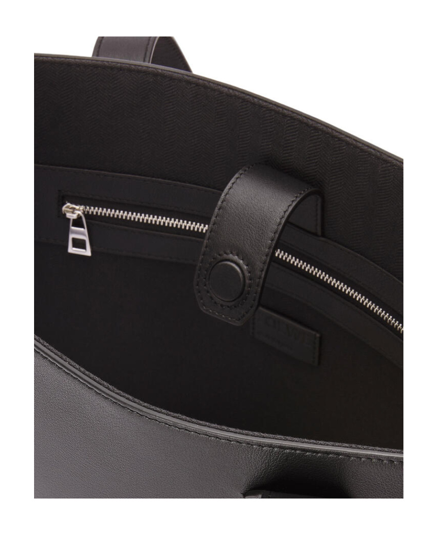 Loewe Mini Puzzle Leather Shoulder Bag In Black