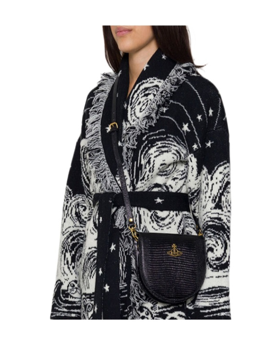 Vivienne Westwood Removable Shoulder Strap Single Shoulder Bag In Black
