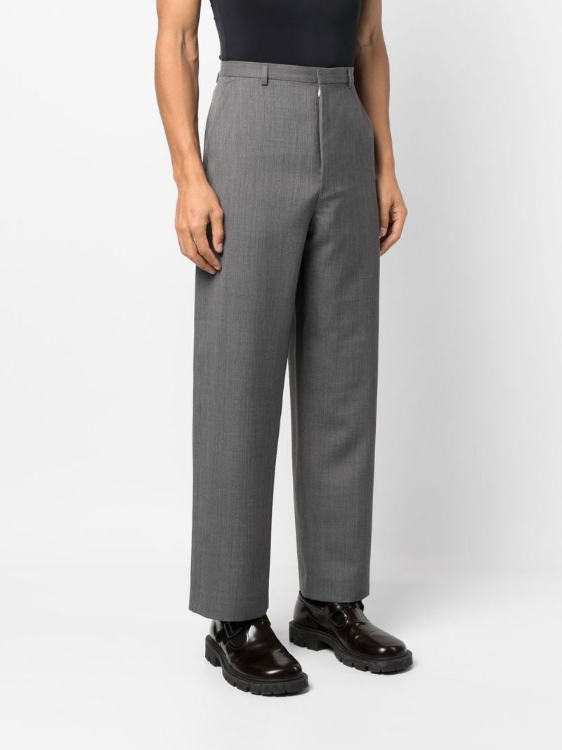 Acne Studios Logo Casual Pants In Gray