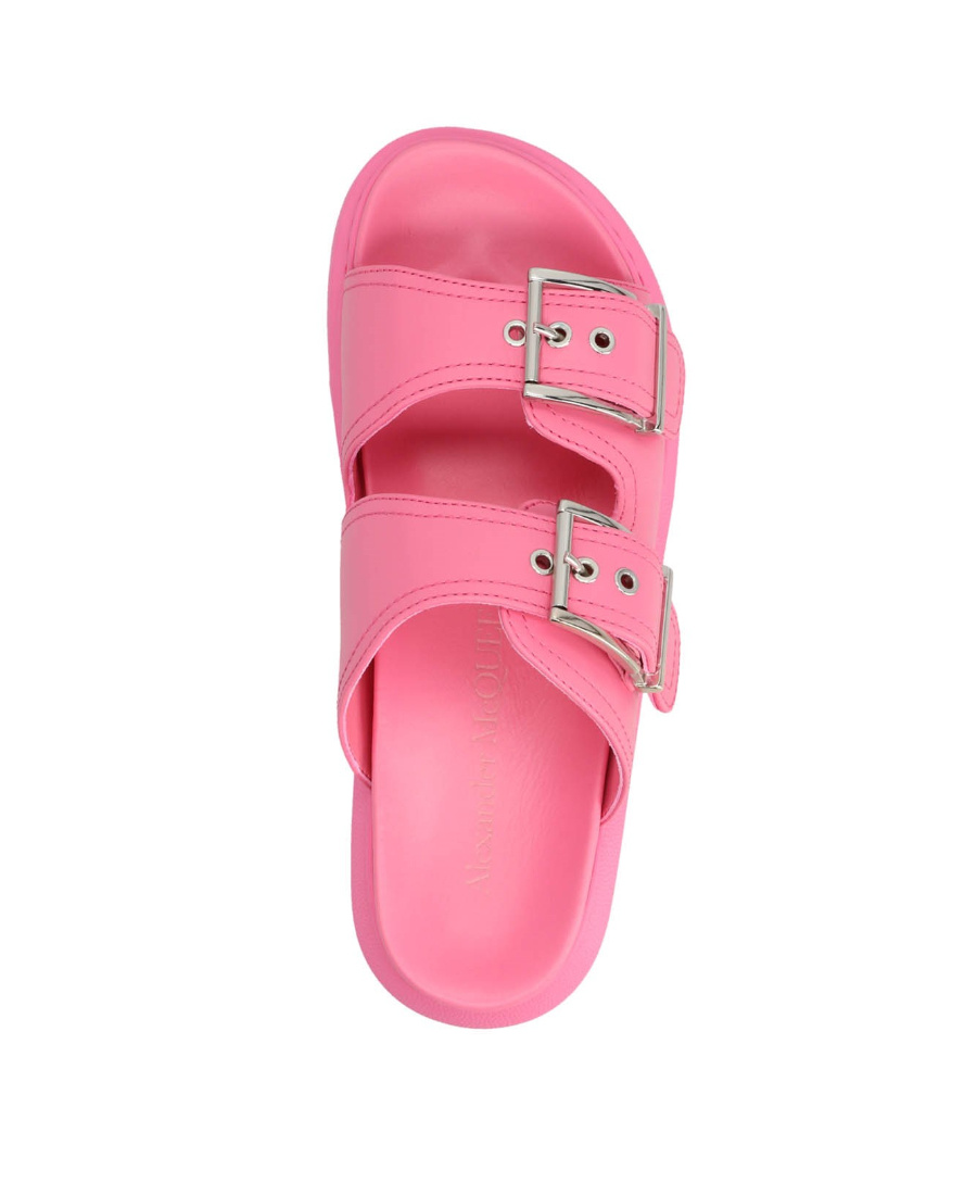 Alexander Mcqueen 50mm Double-buckle Sandals In Pink