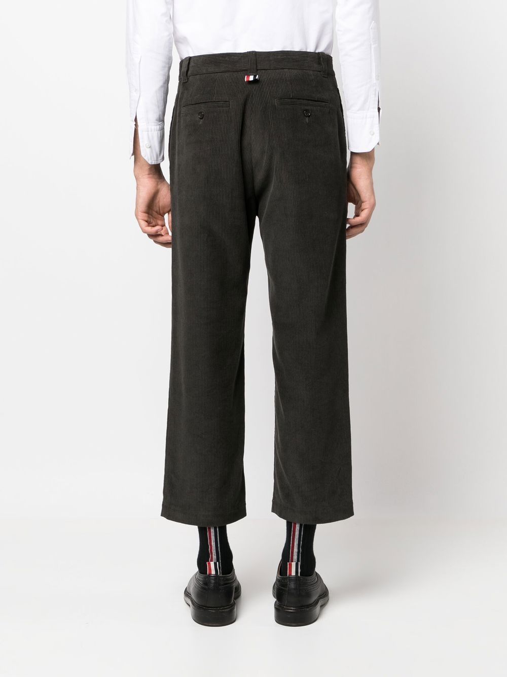 Thom Browne Brown Wide Leg Pant In Black