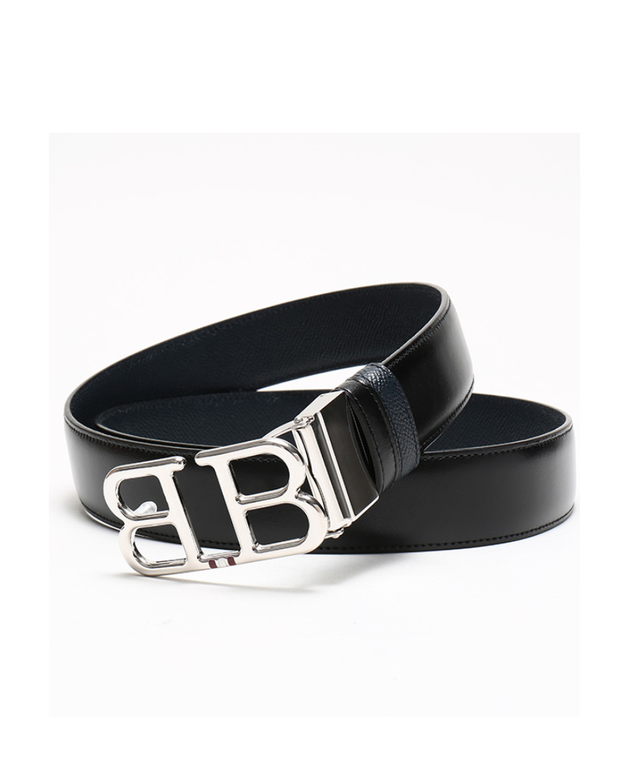 Shop Bally Logo Belt In Black