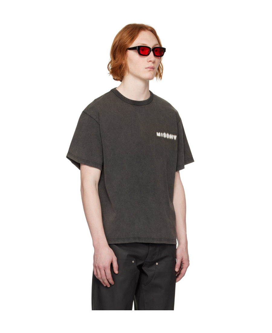 Misbhv Cotton T-shirt In Black With Logo In Black