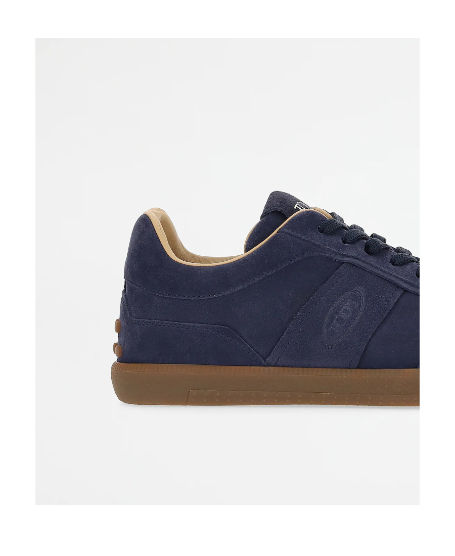 Tod's Tabs Suede Leather Sneakers In Blue