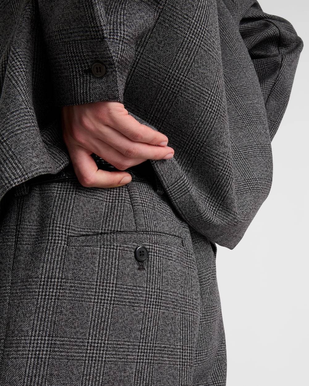 Prada Wool Belt-loop Casual Pants In Gray