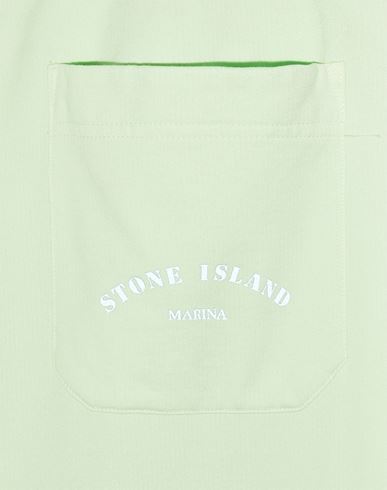Stone Island Logo-print Cotton Track Pant In Green