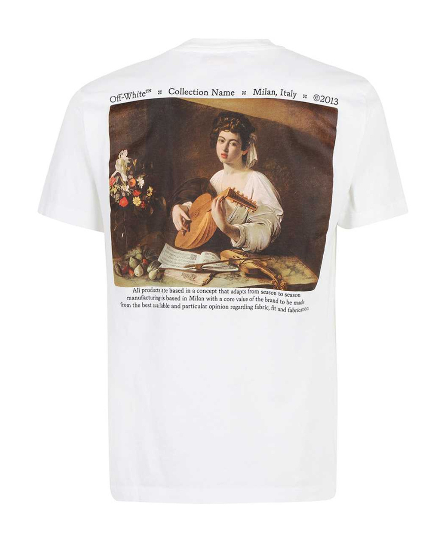 Off-white Carvaggio Lute-print T-shirt In Black
