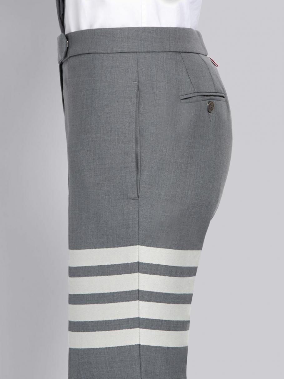 Thom Browne 4-bar Tailored Cropped Pants In Gray