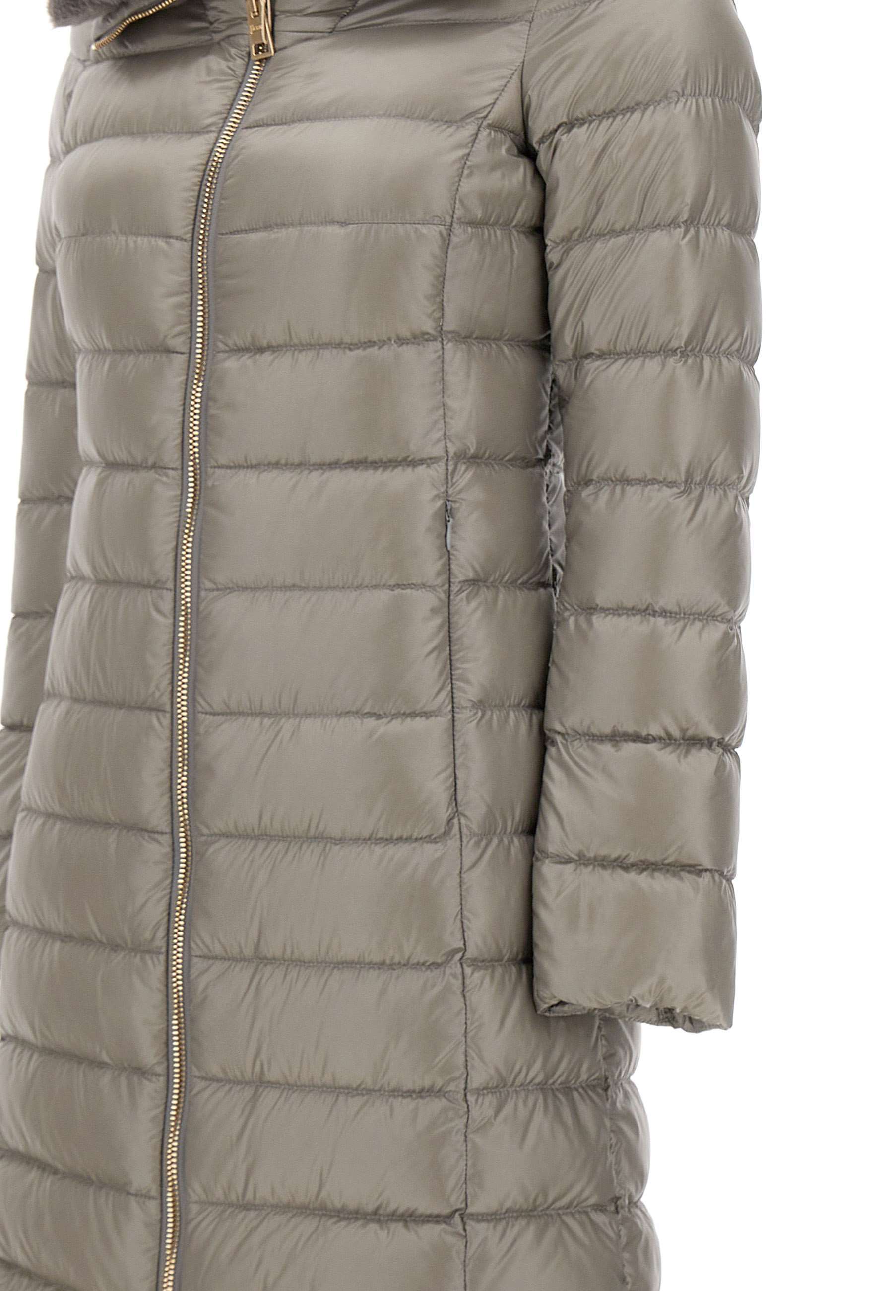Herno Zip-up Padded Coat In Gray
