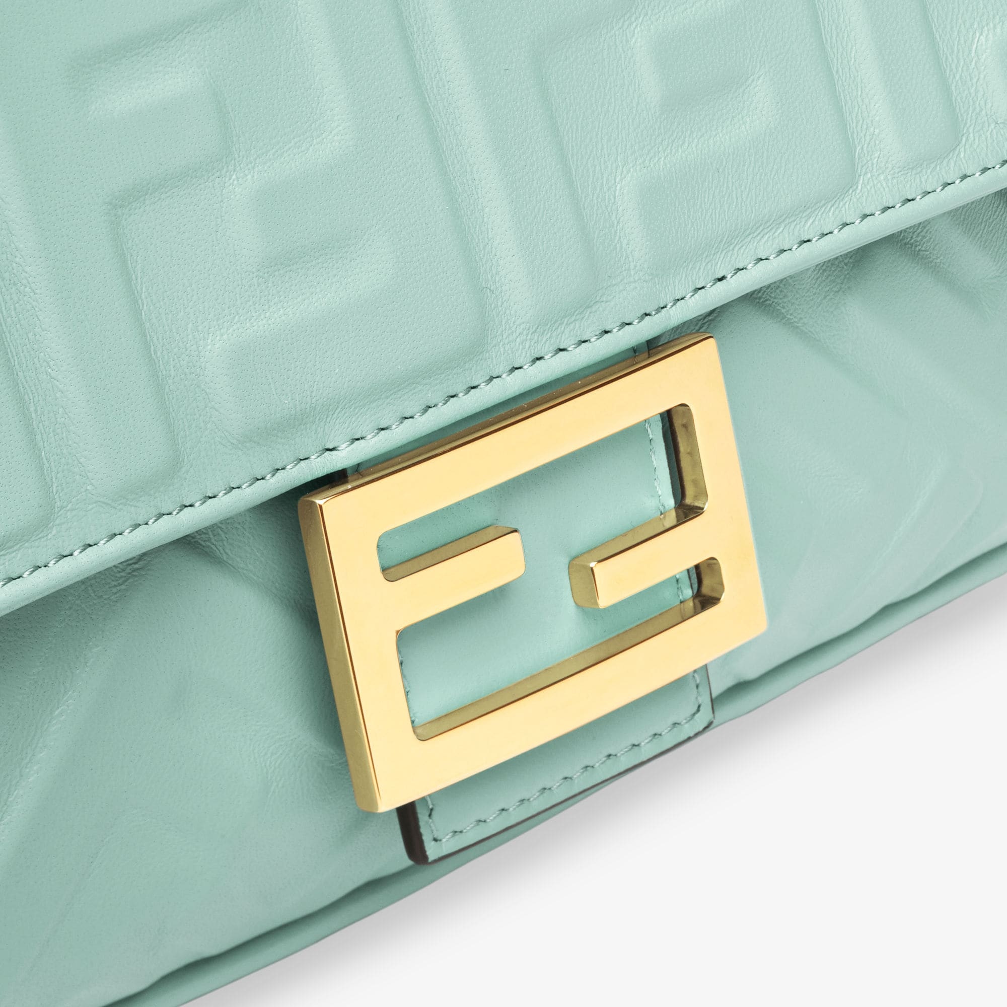 Shop Fendi Mint Green Nappa Leather Bag
