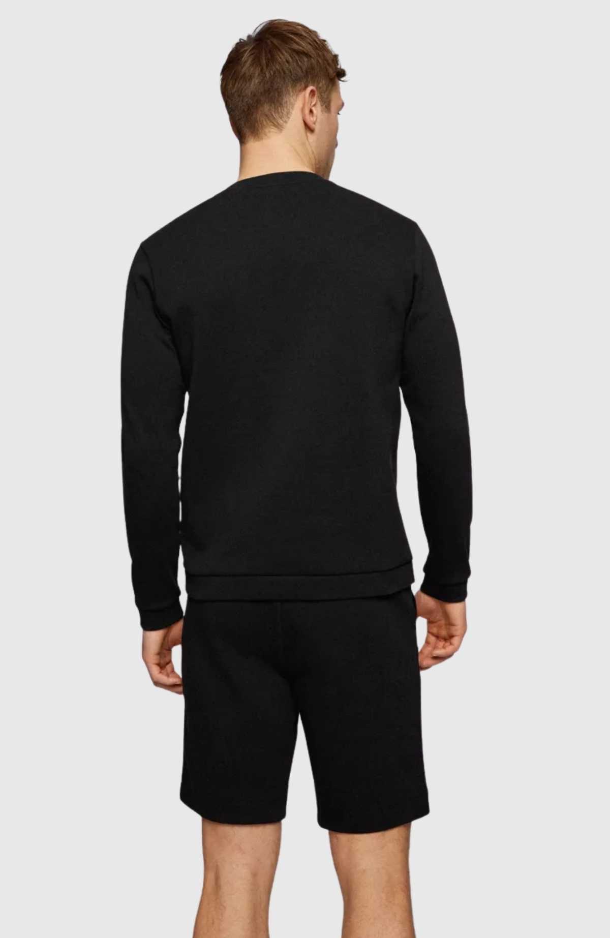 HUGO BOSS SALBO CURVED LOGO-PRINT SWEATSHIRT 