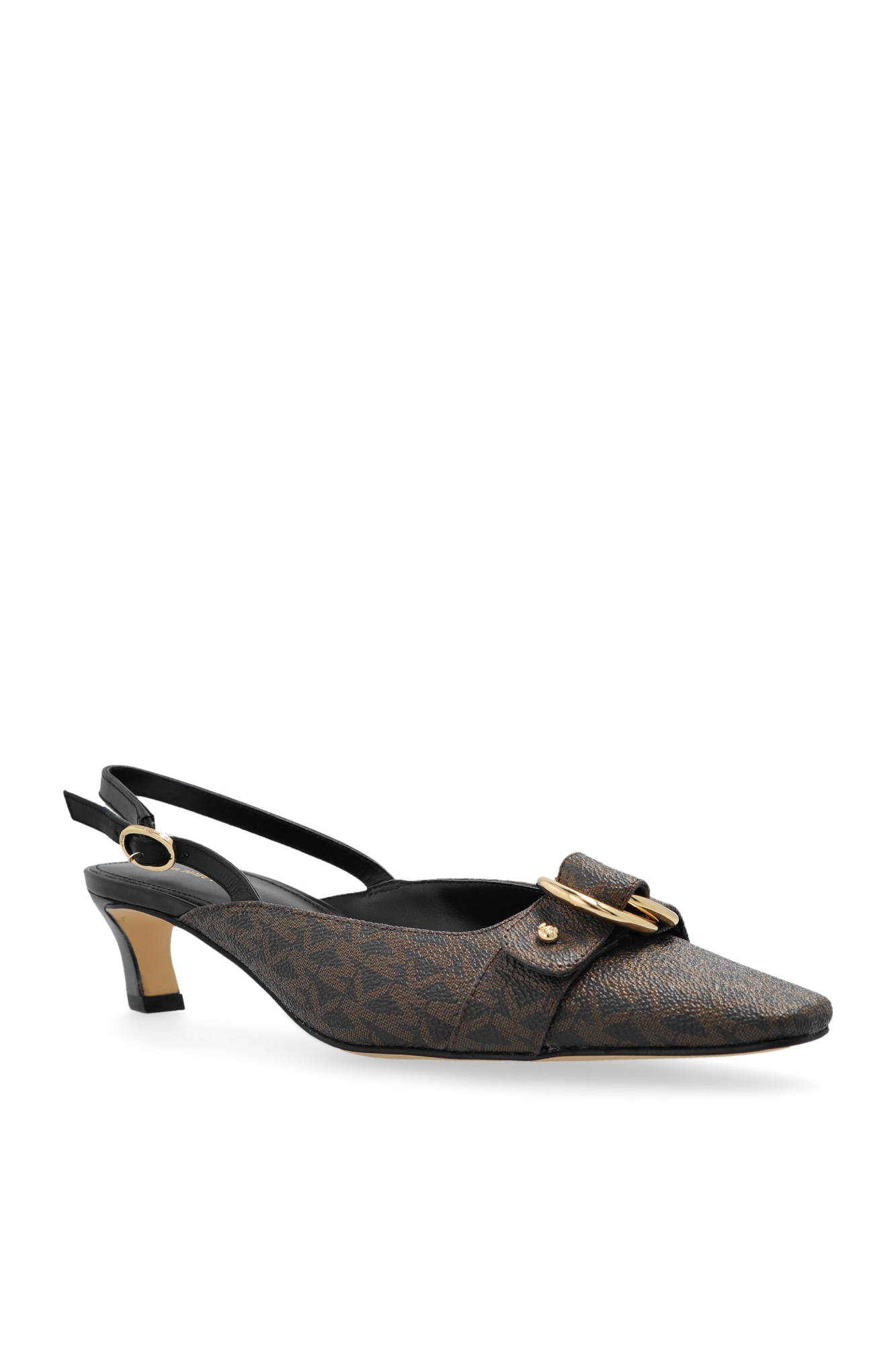 Michael Michael Kors Jaden Slingback Kitten-heel Pumps In Gray