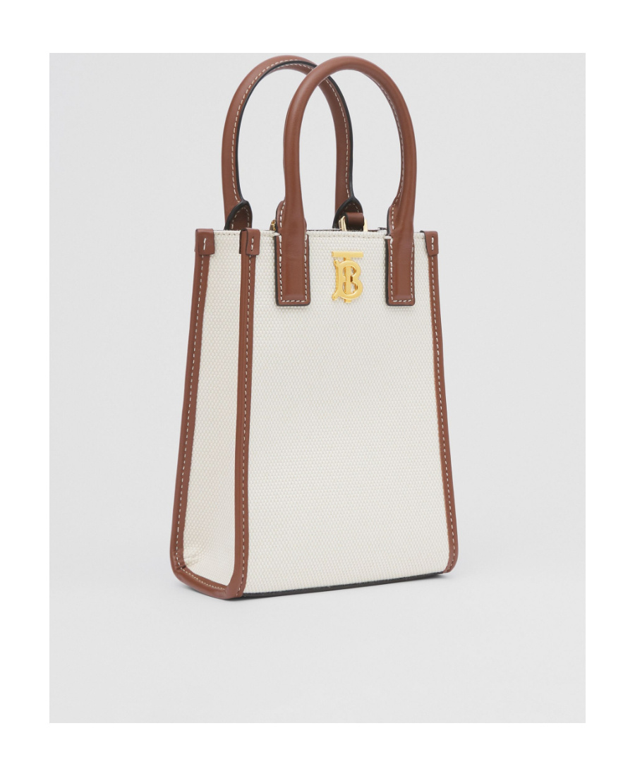 Burberry Tb Phone Tote Bag In White