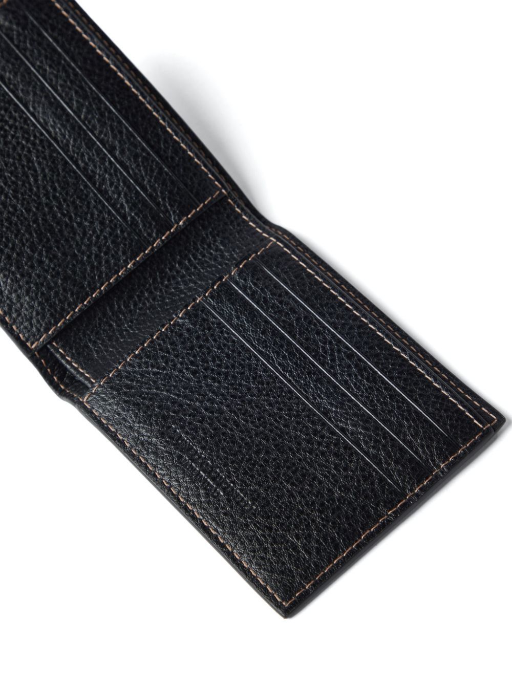 Brunello Cucinelli Bi-fold Leather Wallet In Black