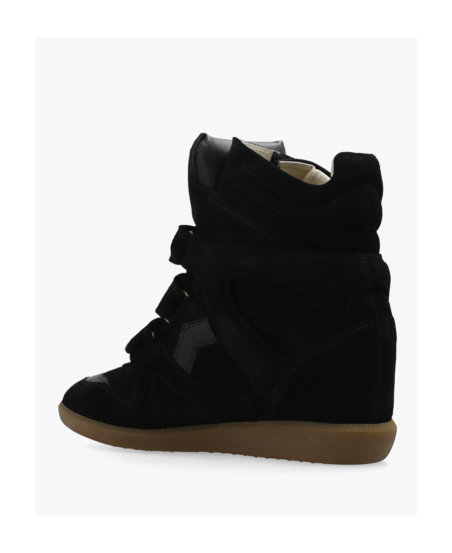Isabel Marant Suede Bekett Wedge Sneakers 50 In Black