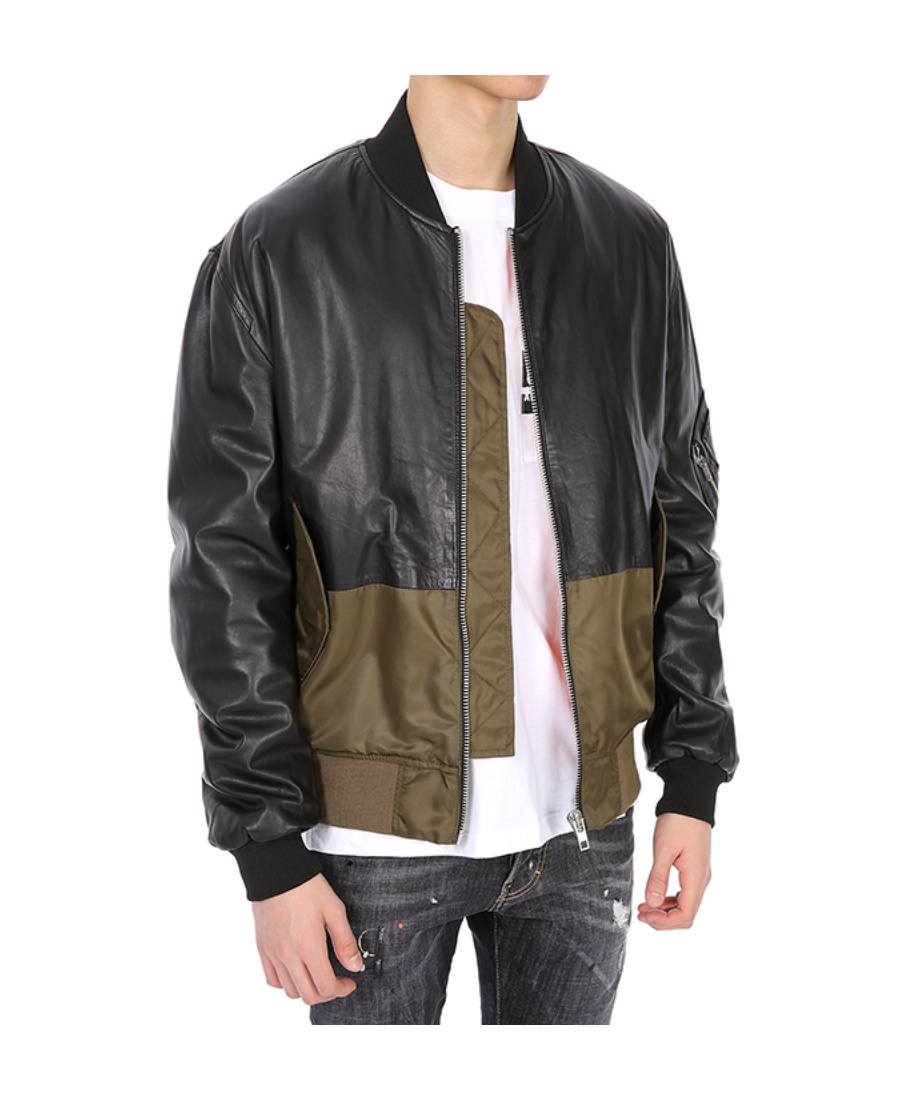 Mcq By Alexander Mcqueen Splicing Details Baseball Jacket In Black
