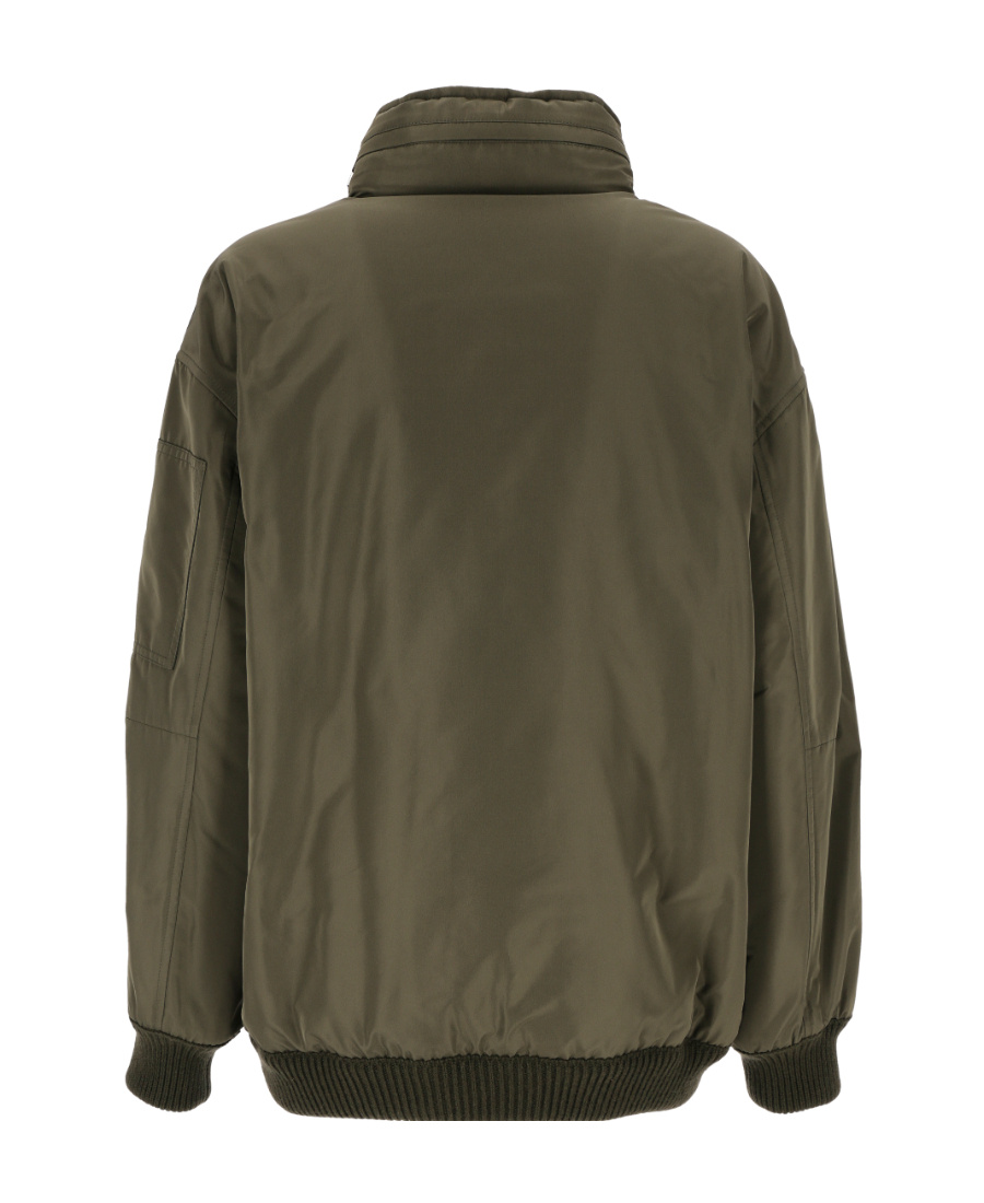 Shop Loro Piana Stand Collar Double-sided Zipper Jacket In Green