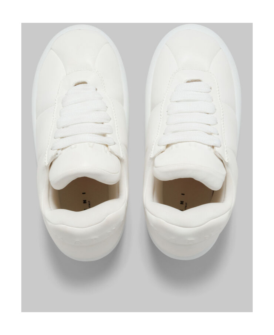 Marni Padded Lace-up Sneakers In White