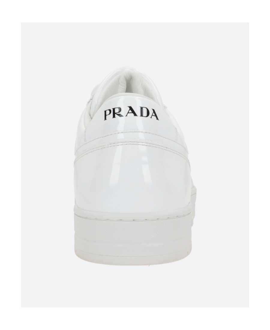 Prada Downtown Triangle-logo Sneakers In White