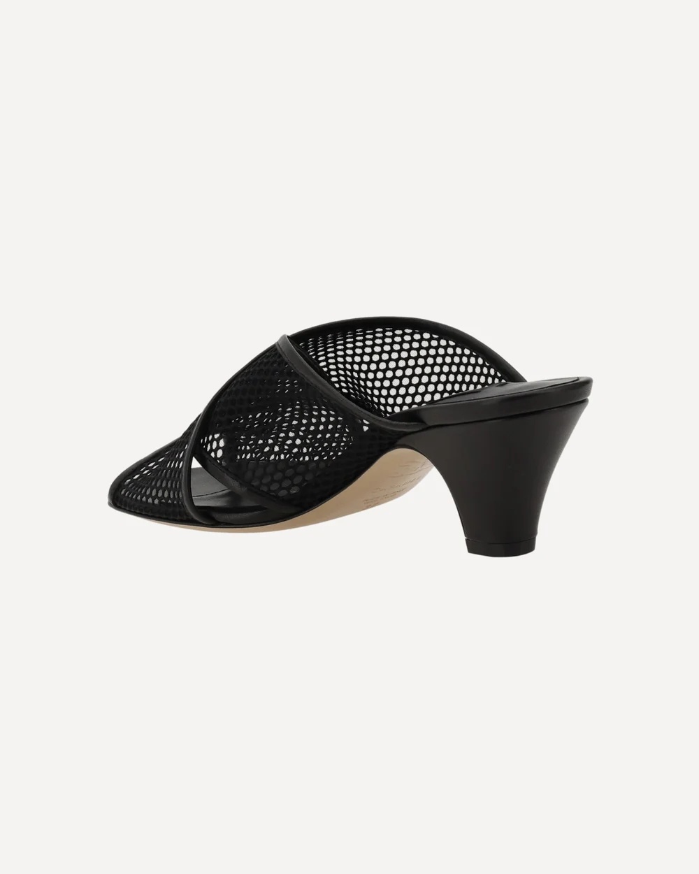 Casadei Mesh Crossover Kitten Heel Sandals