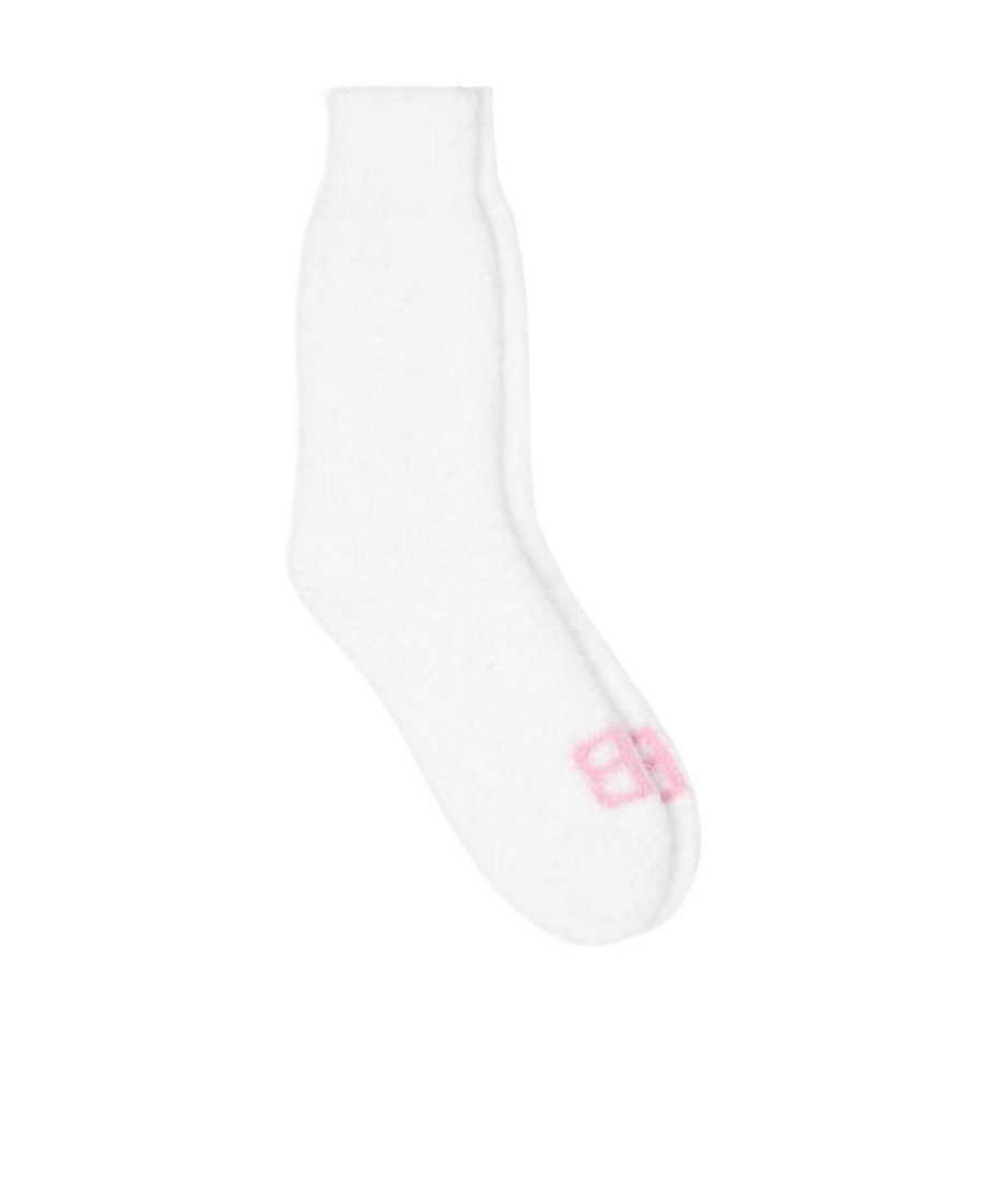 Balenciaga B-logo Mid-calf Socks In White