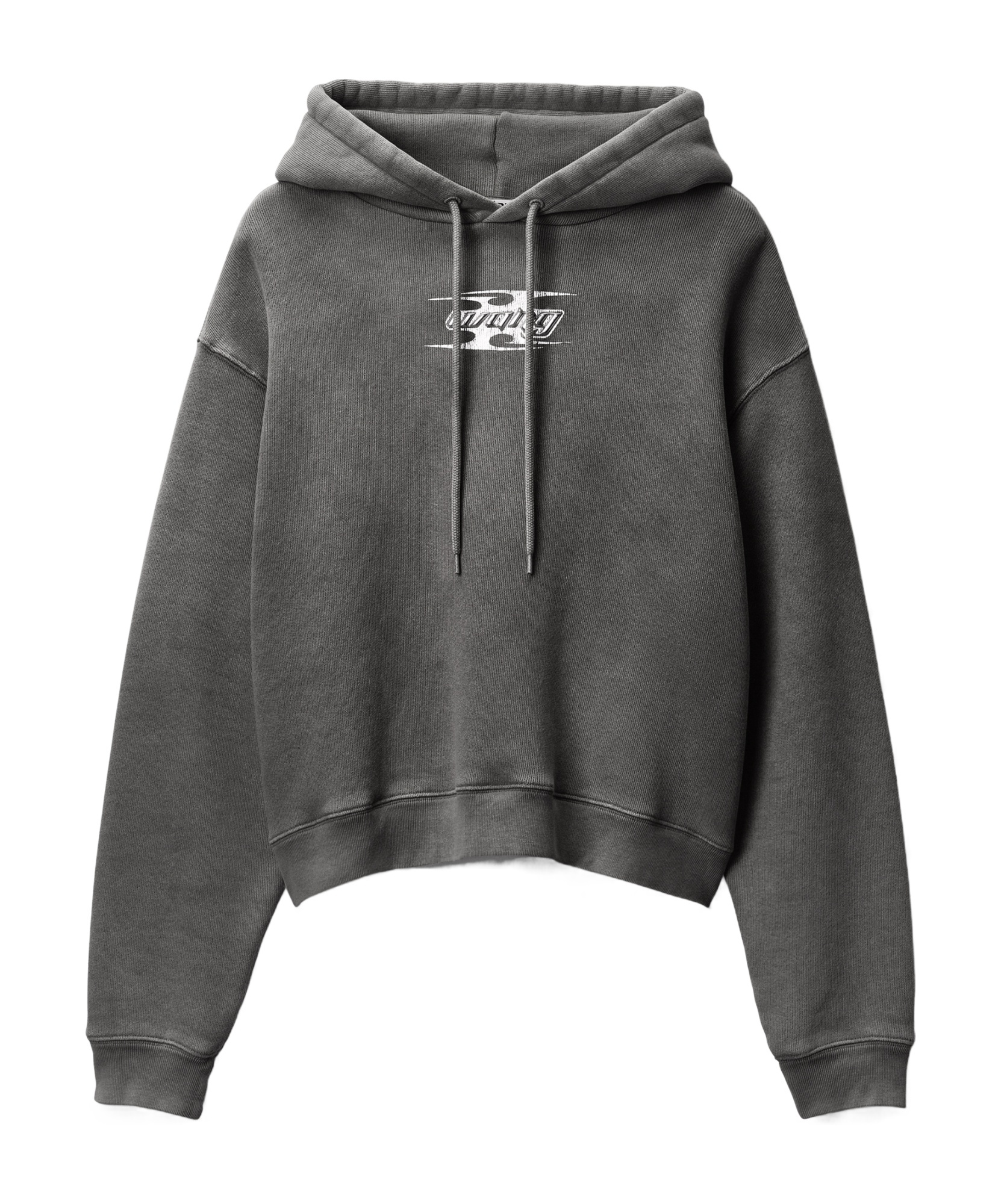 Alexander Wang Cotton Hoodie W/ Logo In Black