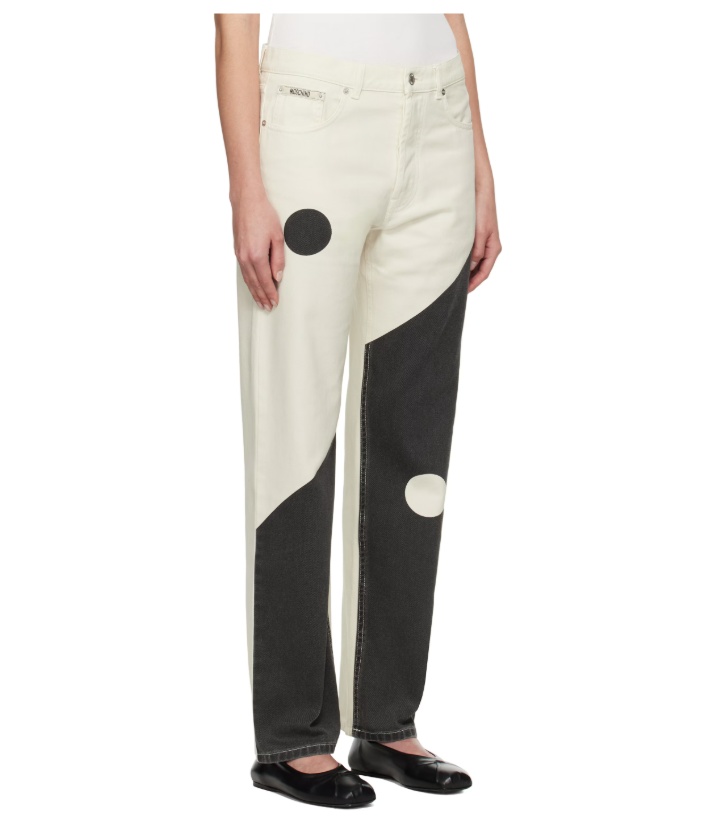 Moschino Belt Loop Jeans In Multi