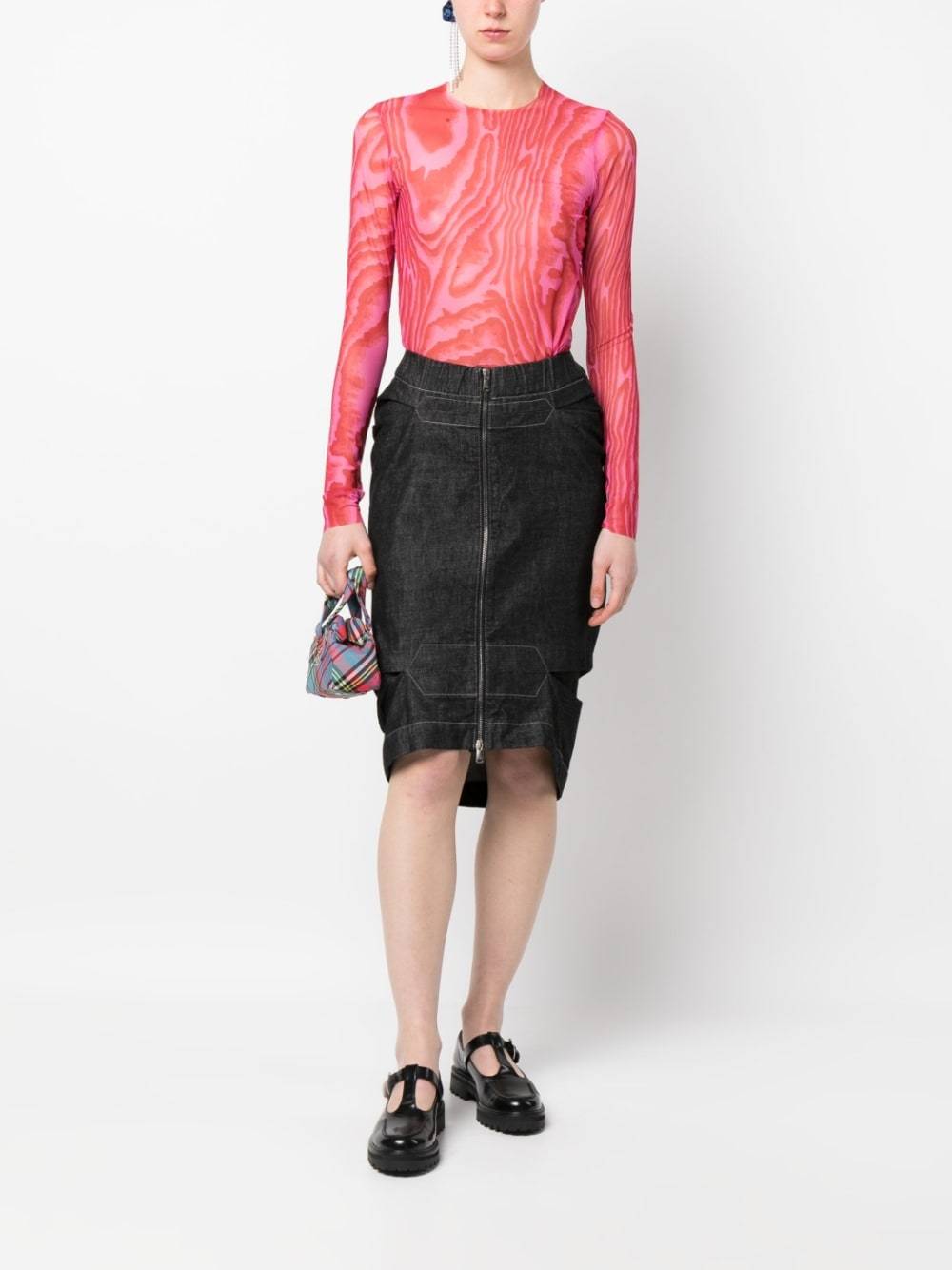 Vivienne Westwood Denim Skirt In Black