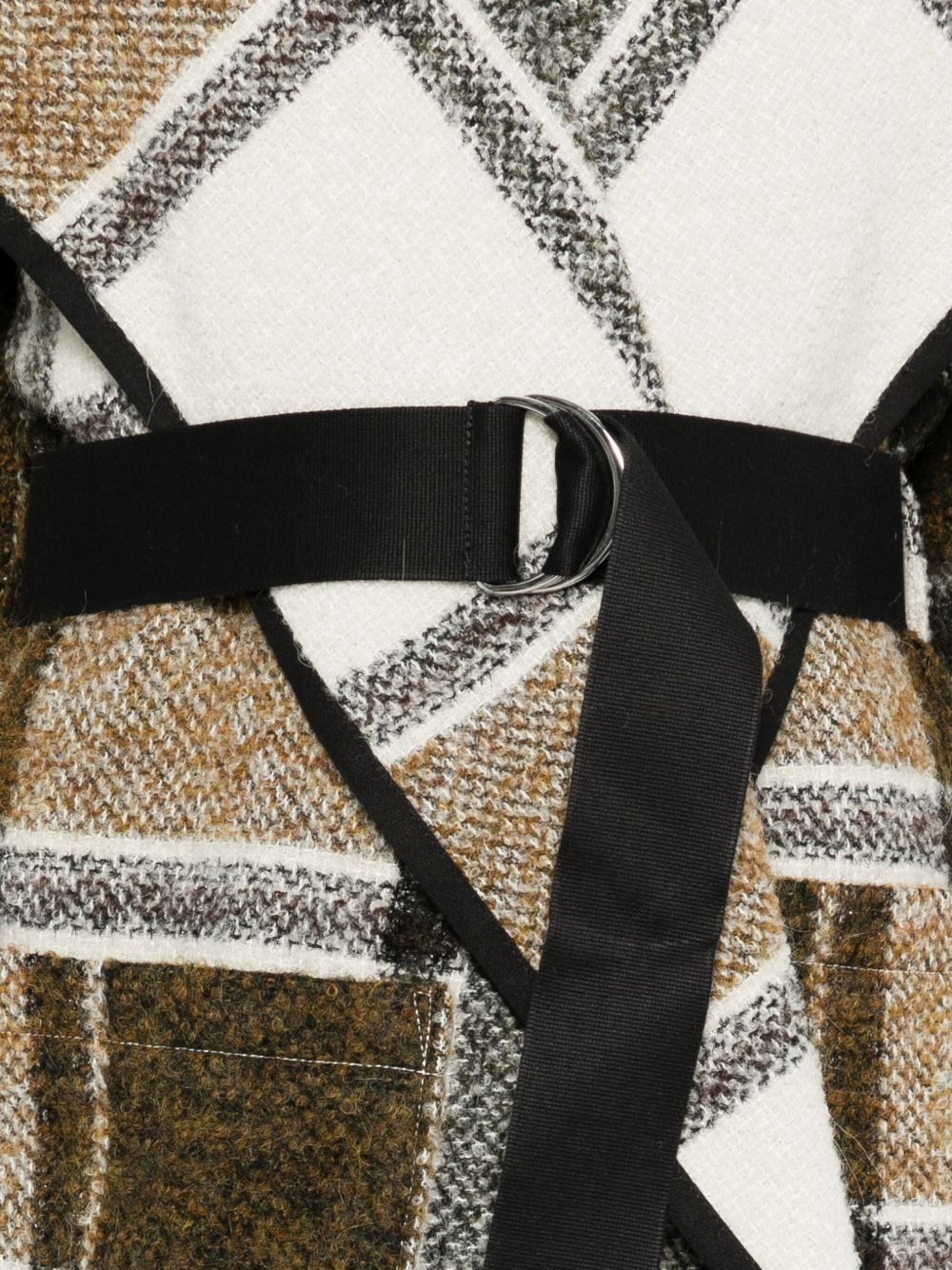 Iro Plaid Belted Jacket In Multi