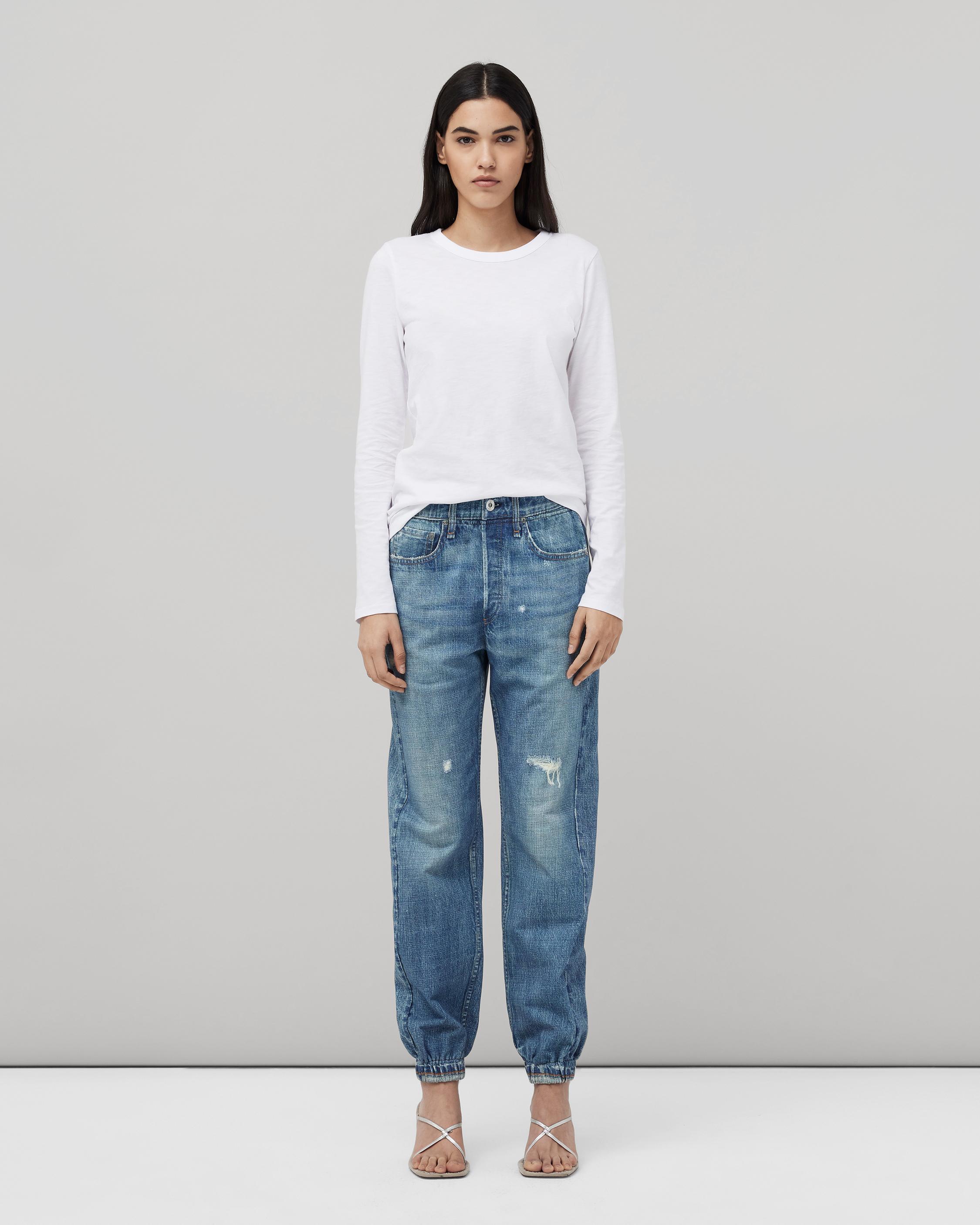Rag & Bone Logo Round-neck T-shirt In White