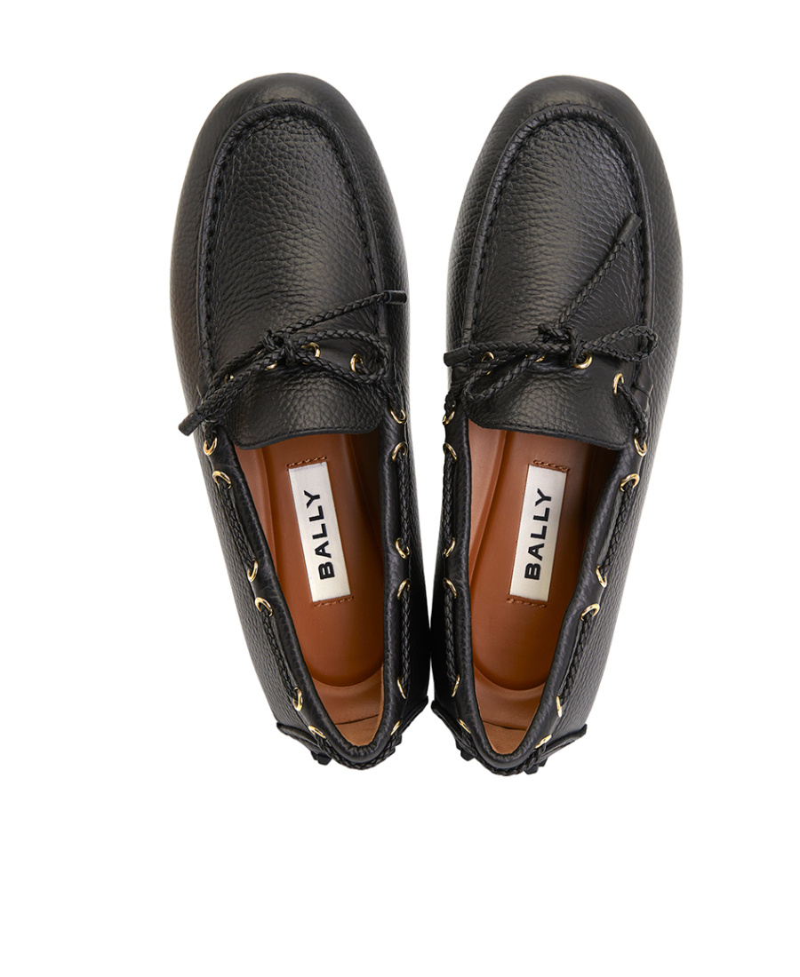 Bally Kyan Leather Loafers In Black